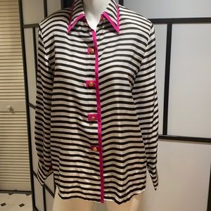 Top long sleeve by ana and frank, size small , 100% silk